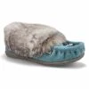 SoftMoc Women's Cute 5 Rabbit Fur Moccasin - -Softmoc CUTE5 BLU XXX