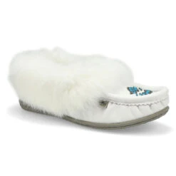 SoftMoc Women's Cute 5 L Rabbit Fur Moccasin -Softmoc CUTE5 L WHT XXX 1