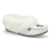 SoftMoc Women's Cute 5 Leather Rabbit Fur Moc -Softmoc CUTE5 L WHT XXX
