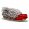 SoftMoc Ladies Cute 5 Rabbit Fur Moccasin- Re 1 SoftMoc Ladies Cute 5 Rabbit Fur Moccasin- Re -Softmoc CUTE5 RED XXX