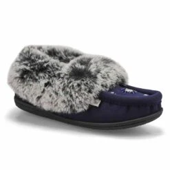 SoftMoc Women's Cute 5 V3 Faux Fur Vegan Moc -Softmoc CUTE5 V3 NVY XXX