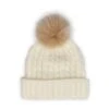 SoftMoc Women's Ivory With Fur Pom Pom Cable