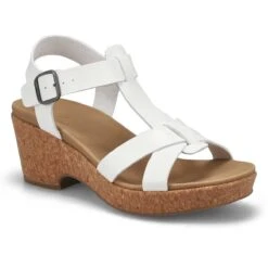 SoftMoc Woman's Paola Wedge Sandal - Black -Softmoc PAOLA WHT XXX 1