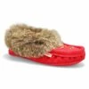 SoftMoc Women's SF600 Rabbit Fur Moccasin - R -Softmoc SF600 RED XXX